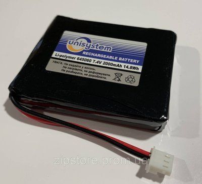 Акумуляторна батарея Li-Polymer 7,4 2000mAh 14.8 Wh Unisystem 906551792 фото